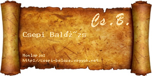 Csepi Balázs névjegykártya