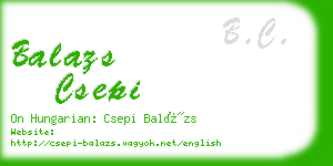 balazs csepi business card